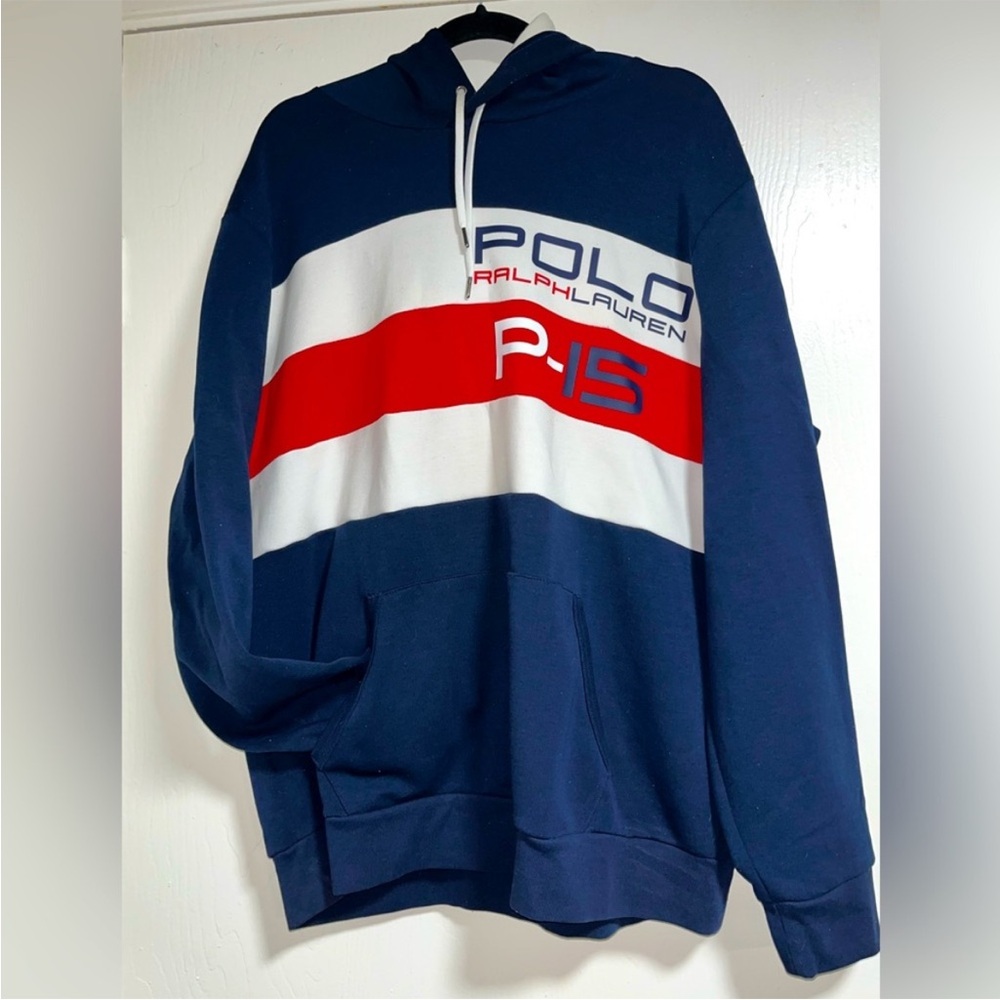 Ralph Lauren Navy and White Hoodie